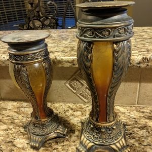 SOLD - Candle Holders w Beautiful Details